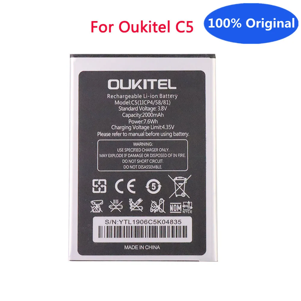 

High Quality 2000mAh C5 Replacement Battery For Oukitel C5 Special Spare Battery For Oukitel C5 PRO Mobile Phone Battery
