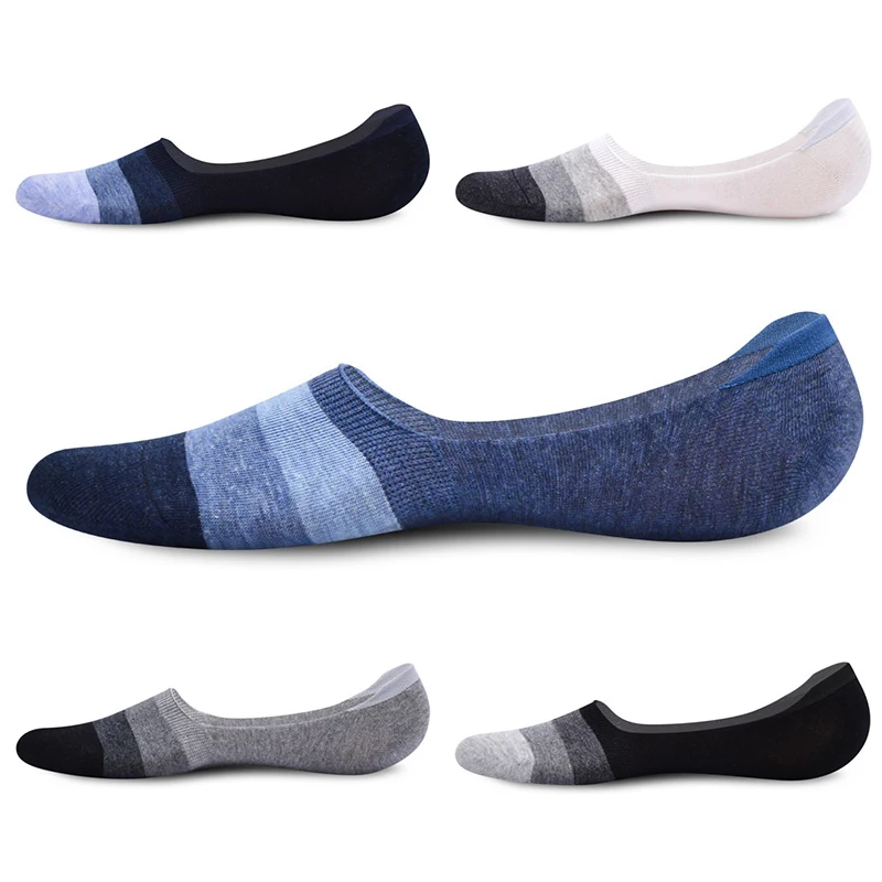 12 Pairs New Invisible Socks Men Casual Short Ankle No Show Socks Men's Silicone Non-slip Running Boat Socks