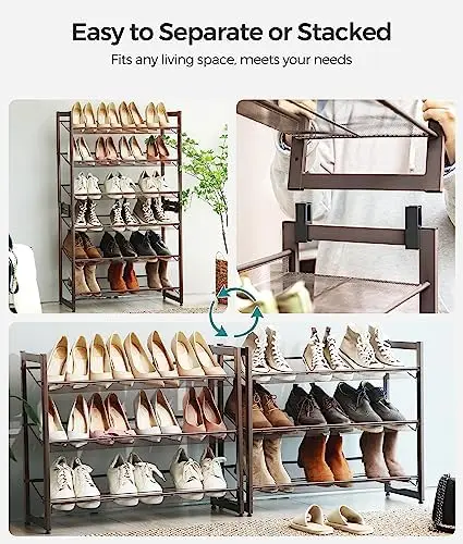 Shoe Storage, Metal Shoe Organizer Stand for Garage, Entryway, Set