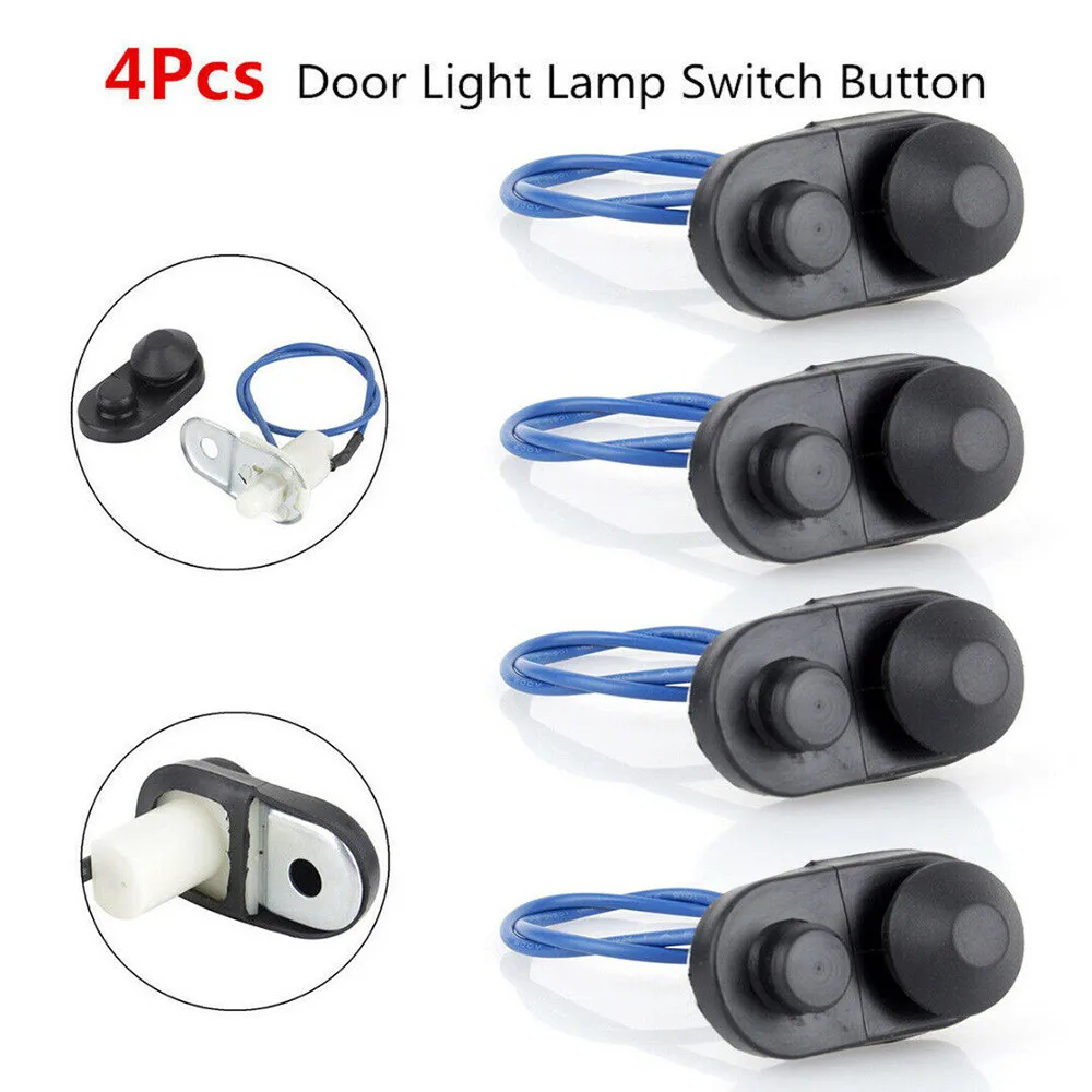 

4pcs Car Interior Door Courty Light Lamp Switch Button Door Light Switch Button Car Vehicle Interior Door Courtesy Light Switch