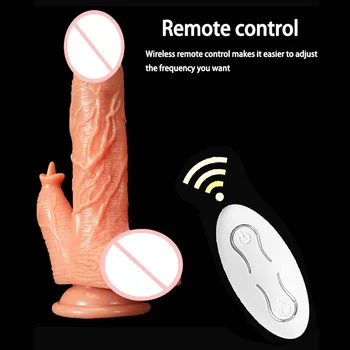 9 Inches Huge Dildo Vibrator 10 Speeds Telescopic Swing Vibrating Dildo Female Masturbation Penis Sex Toys For Women Adult 3