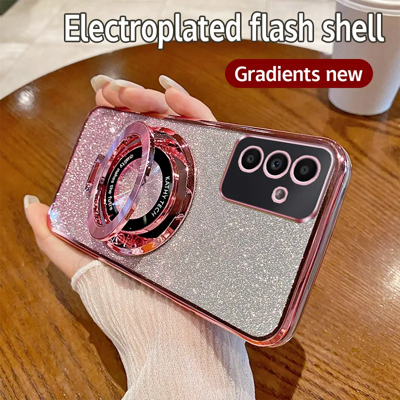 thumbnail image 1 of Gradient Glitter CD Ring Holder Phone Case For Samsung Galaxy A05 A15 A25 A35 A55 A05S A04S A14 A24 A34 A54 5G A73 A53 A33 Cover, 1 of 5