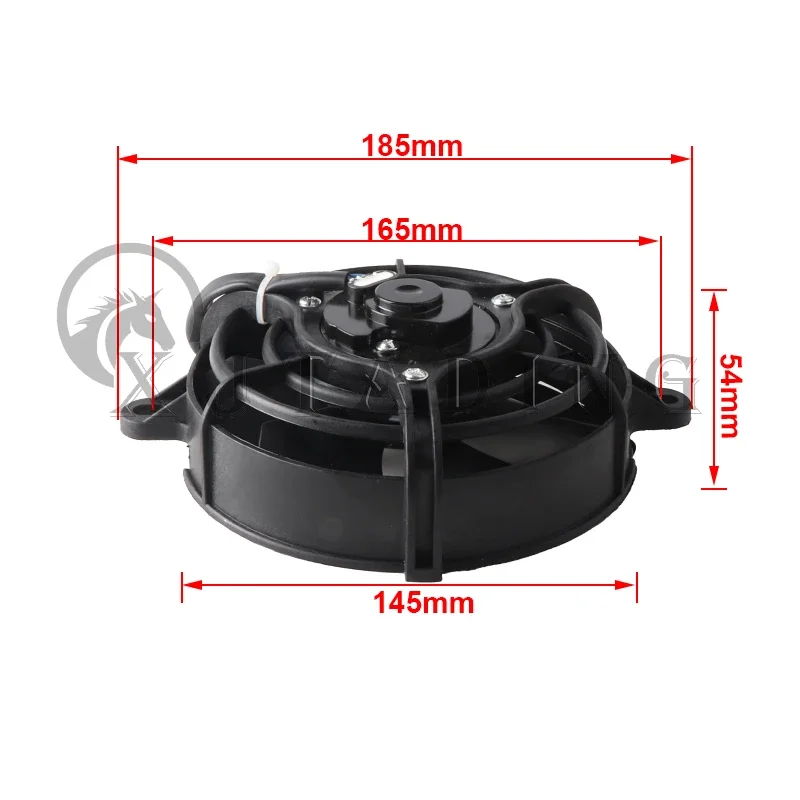 Motorcycle Cooling Fan Motorcycle Engine Universal 12V Radiator Cooling Fan Oil Cooler For 200cc 250cc 300cc Motorbike Dirt Bike ATV Quad Go Kart Buggy