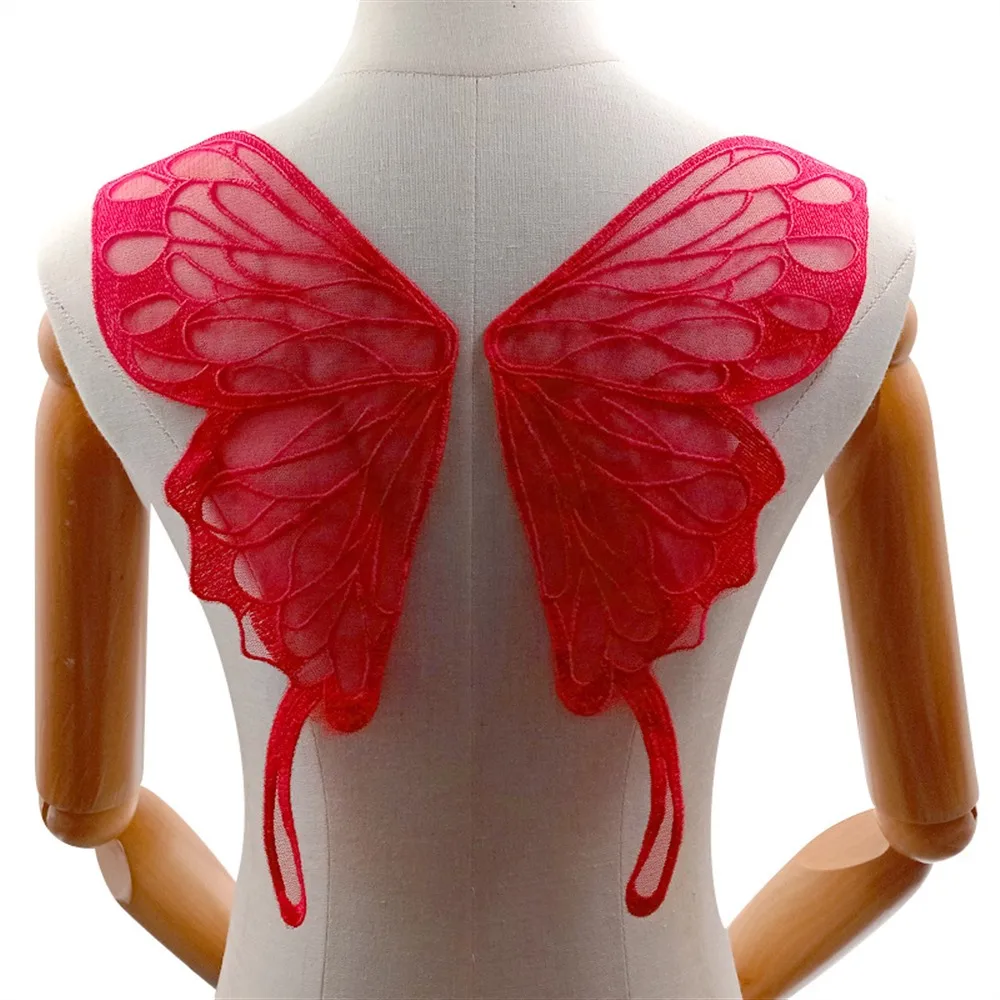 Embroidered Butterfly Wing Lace Applique Corsage