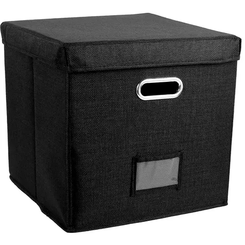 13 Inch Foldable Organizer Large Capacity Vinyl Record Storage Box with Lid Cotton Linen Home Closet Multi-functional Organizer - Image 8