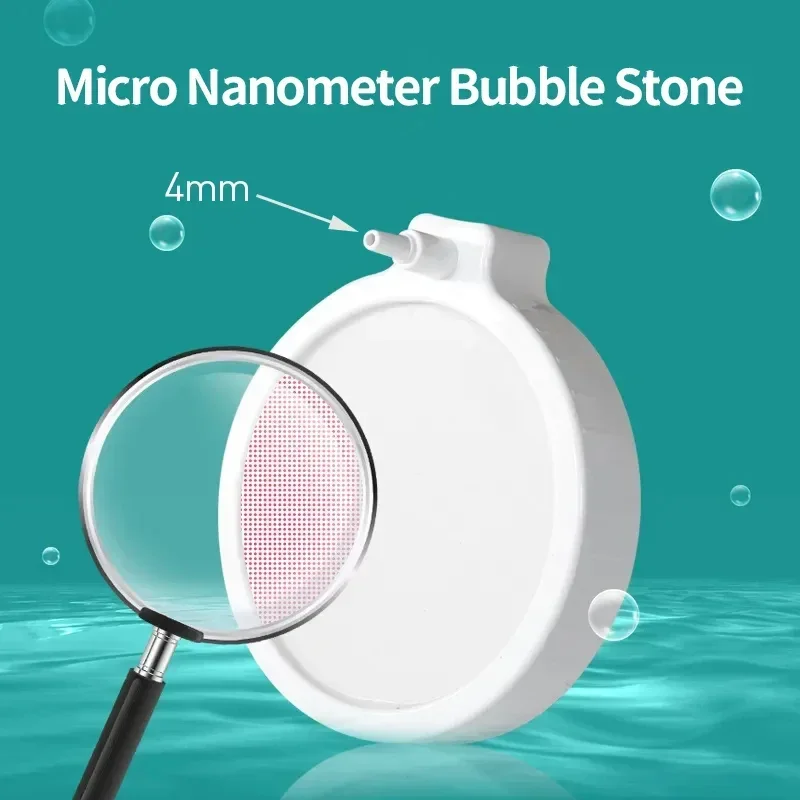 3.5/5/8/10cm Nanometer Bubble Stone Fish Tank Oxygen Stone Optional 220-240V 110V Silent Air Pump for Aquarium Oxygenation 2