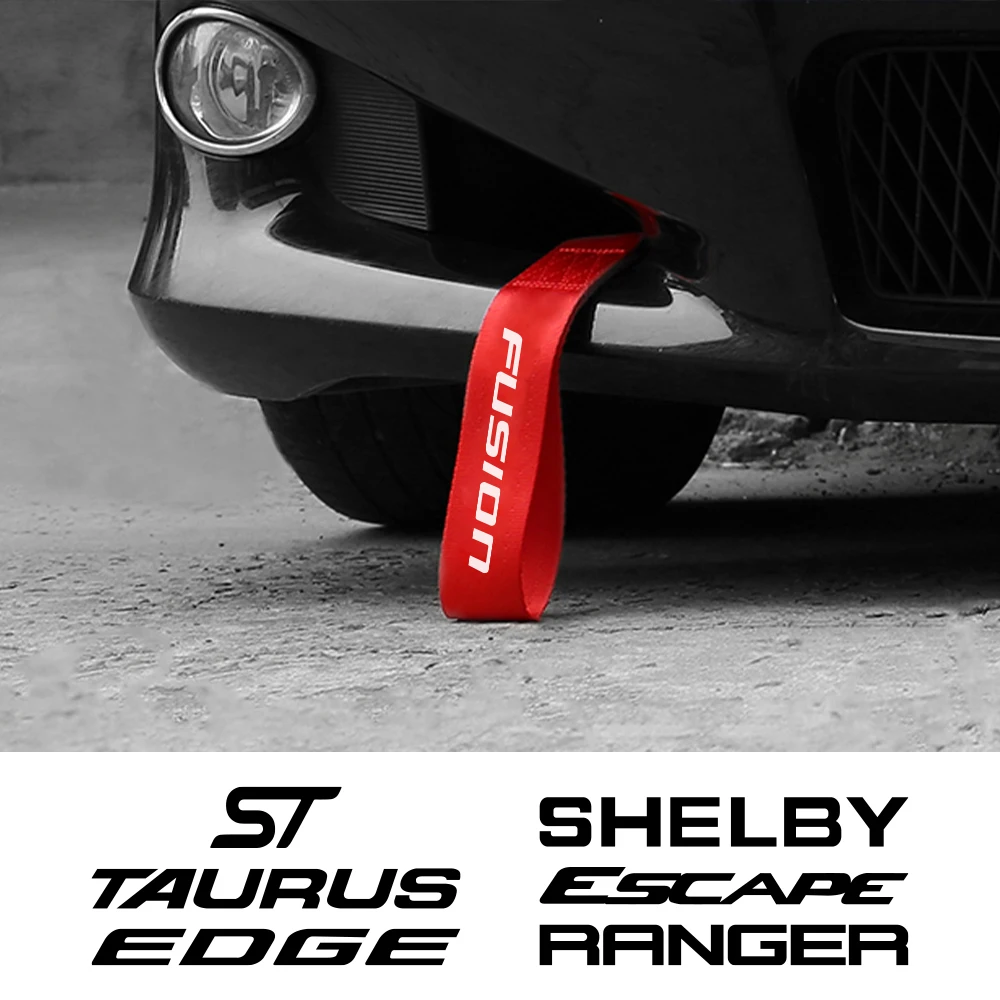Nylon Tow Strap Car Tow Decoration Car Decoration Strap Car Tow Strap Car Accessories Strap Ratchet Strap For Ford Fusion Ranger Edge Ghia Escape ST Taurus Shelby Car Tow Rope Trailer Racing Strap Auto Exterior Accessories Decoration