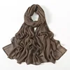 Nouveau Hijabs musulmans pour femmes écharpe mince châles unis Femme Musulman doux Viscose rayonne foulard islamique Turban bandeau 190x85 cm