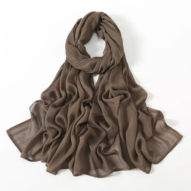 Nouveau Hijabs musulmans pour femmes écharpe mince châles unis Femme Musulman doux Viscose rayonne foulard islamique Turban bandeau 190x85 cm