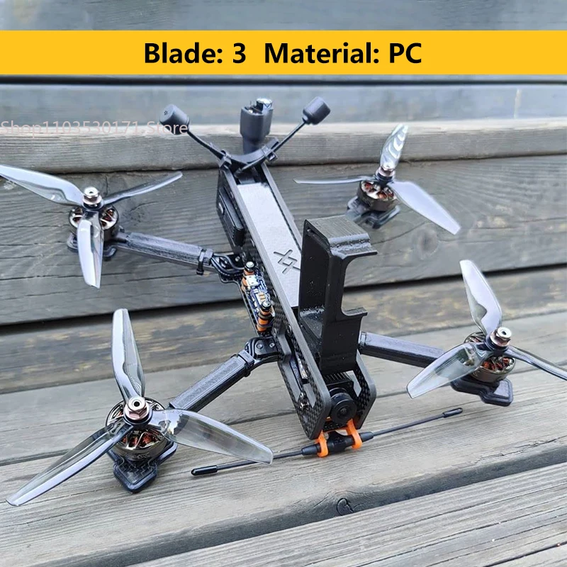 Hélices HQprop Ethix S5 5040 5x4x3 3 pales PC, pack de 8 paires pour drone de course FPV