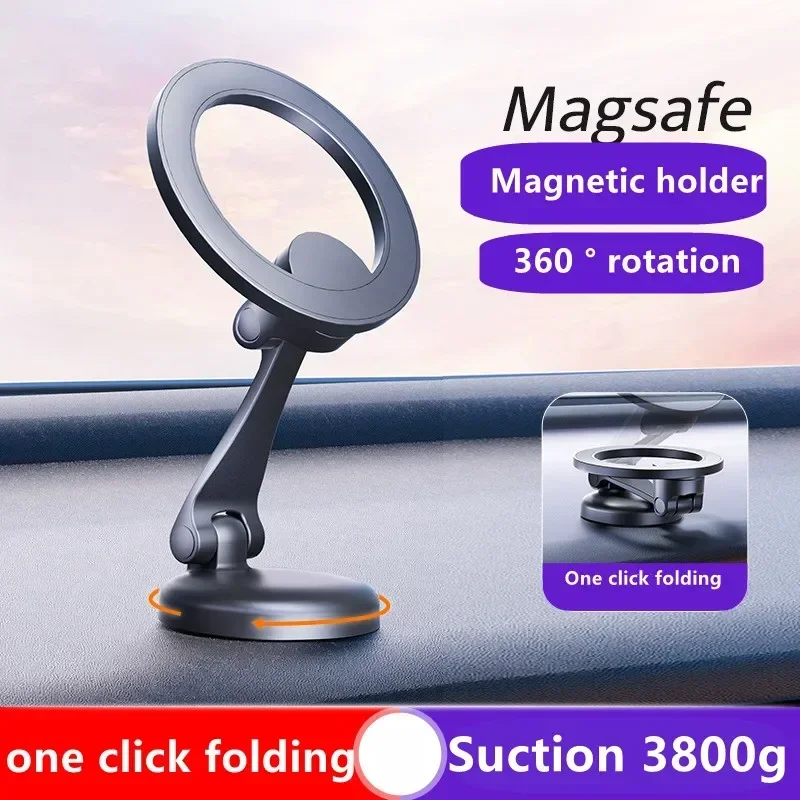 Magnetic Car Dashboard Phone Holder For Magsafe Soporte Moviles Para El Coche Macsafe Cradle Cellphone Vehicle Max tape Bracket