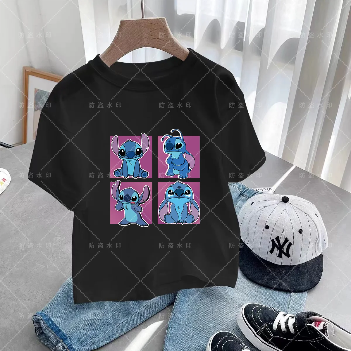 

Lilo and Stitch Girls Boy Girl Kawaii Disney Top Shirts Summer Y2k Cartoons T-shirts Kawaii Cartoons Disney Children's Clothing