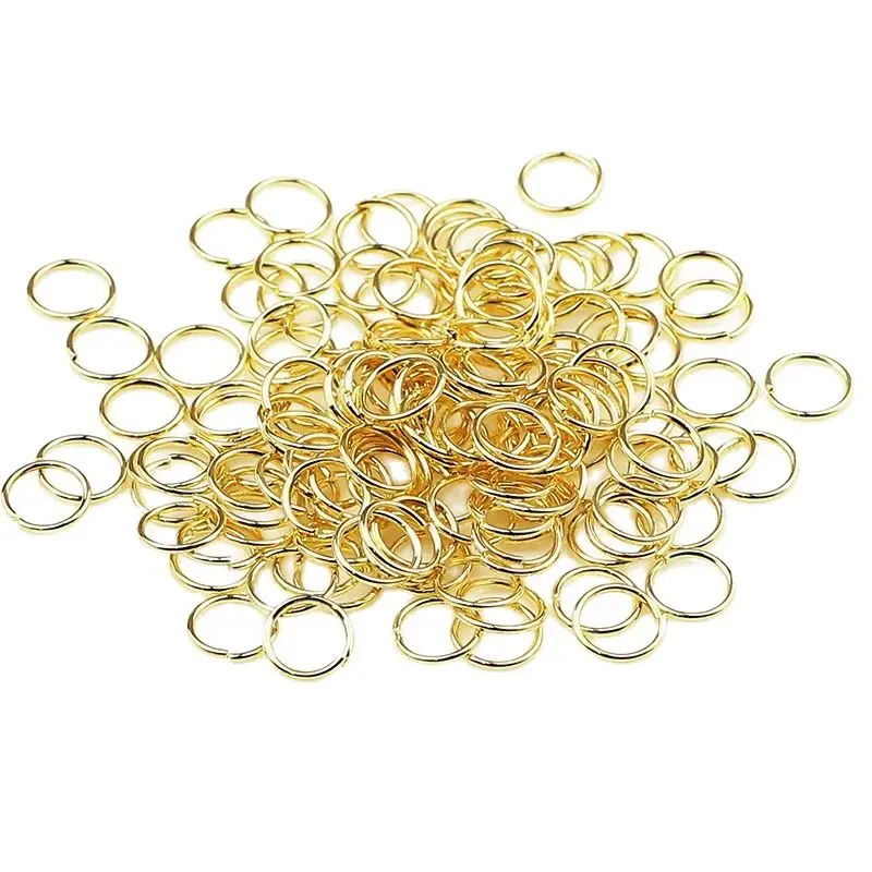 Jump Rings Kc Gold Color Alloy Jewelry Open Set Accessories 4 6 8mm for DIY Bracelet Necklace Chain Making