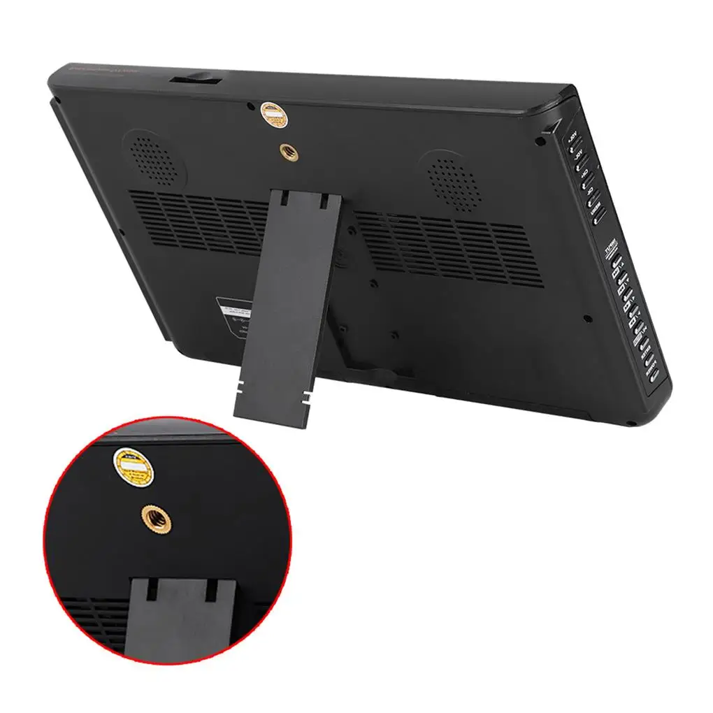 US Plug Portable Television 1080P Music Memory Card VGA AV Video Player Travel HD Rechargeable Screen TV 10 Inch
