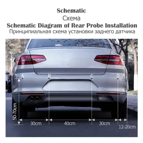 Car LED Parking Sensor Kit with 4 Radar Accurate Digital Display of Obstacle Distance Alarm Parktronic Kit Suitable For Most Car - Image 6