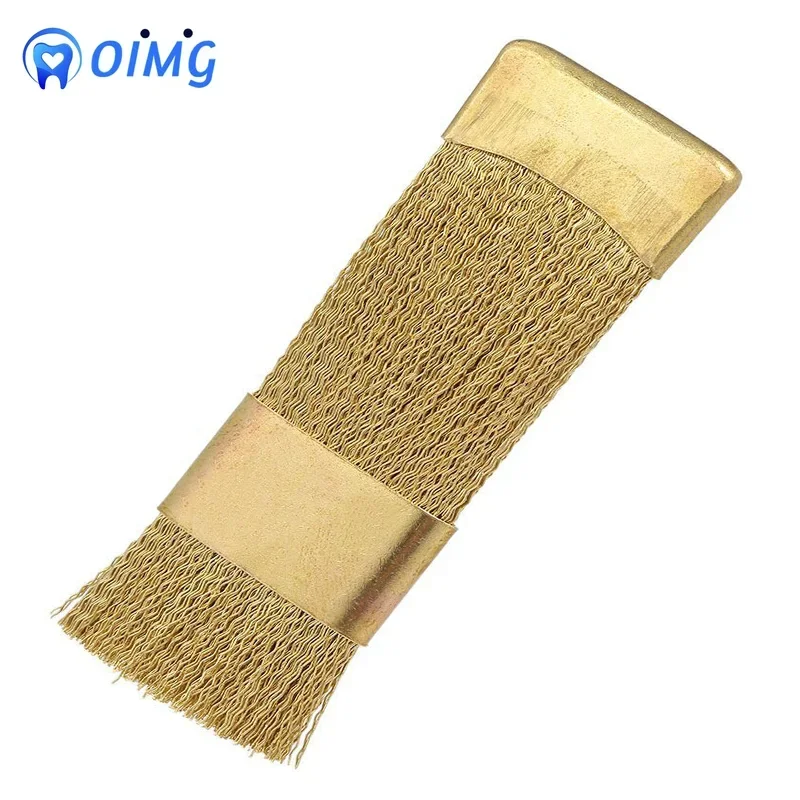 Dental Bur Cleaning Brass Wire Brush Nail Drill Bits Cleaning Brush Copper Wire Brushes Files Stand Cleaning Tool Gold Dentisty
