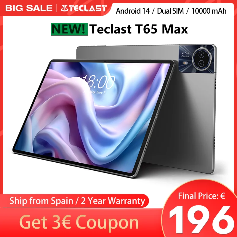 TECLAST T65 Max Helio G99 タブレッ Teclast T65 Max Android 14 Tablet