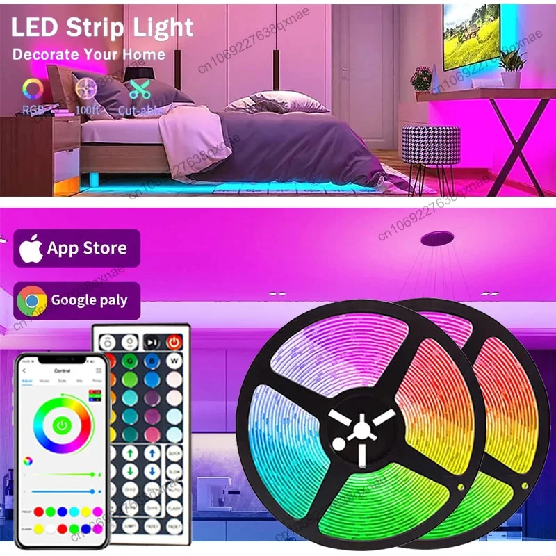 

USB LED lights for Room Decor RGB Led Tape SMD5050 Neon Lights Bluetooth Control LED Strip Lights 1-5m 10m 15m 20m 30m Tira Led