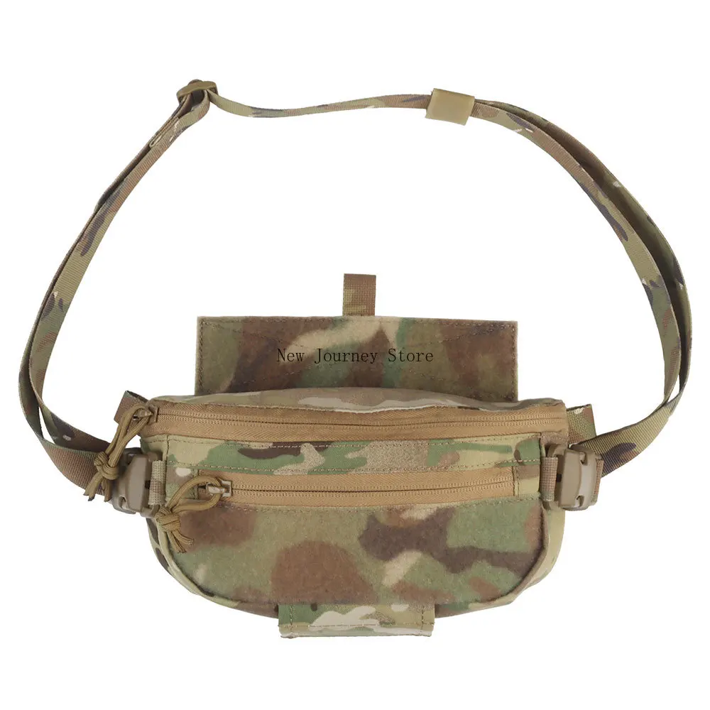 Tactical Hanger Pouch Compact Abdominal Dangler Pack Quick Release Shoulder Bag Integrates Hunting Vest Plate Carrier Airsoft
