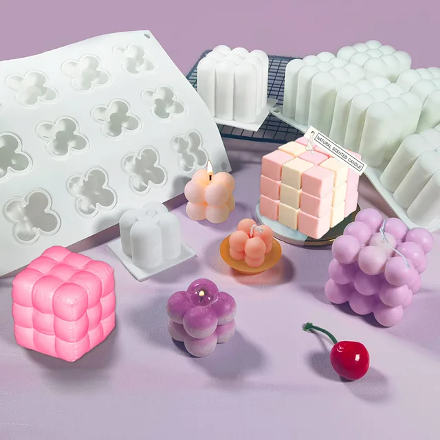 6 Egység Varázslatos Kocka Szilikon Penész Kreativitás Mágikus Golyó Mousse Torta Gyertya Diy Szappan Gyanta Kézzel Készített Kézműves Torták Szerszámok) - Image 2