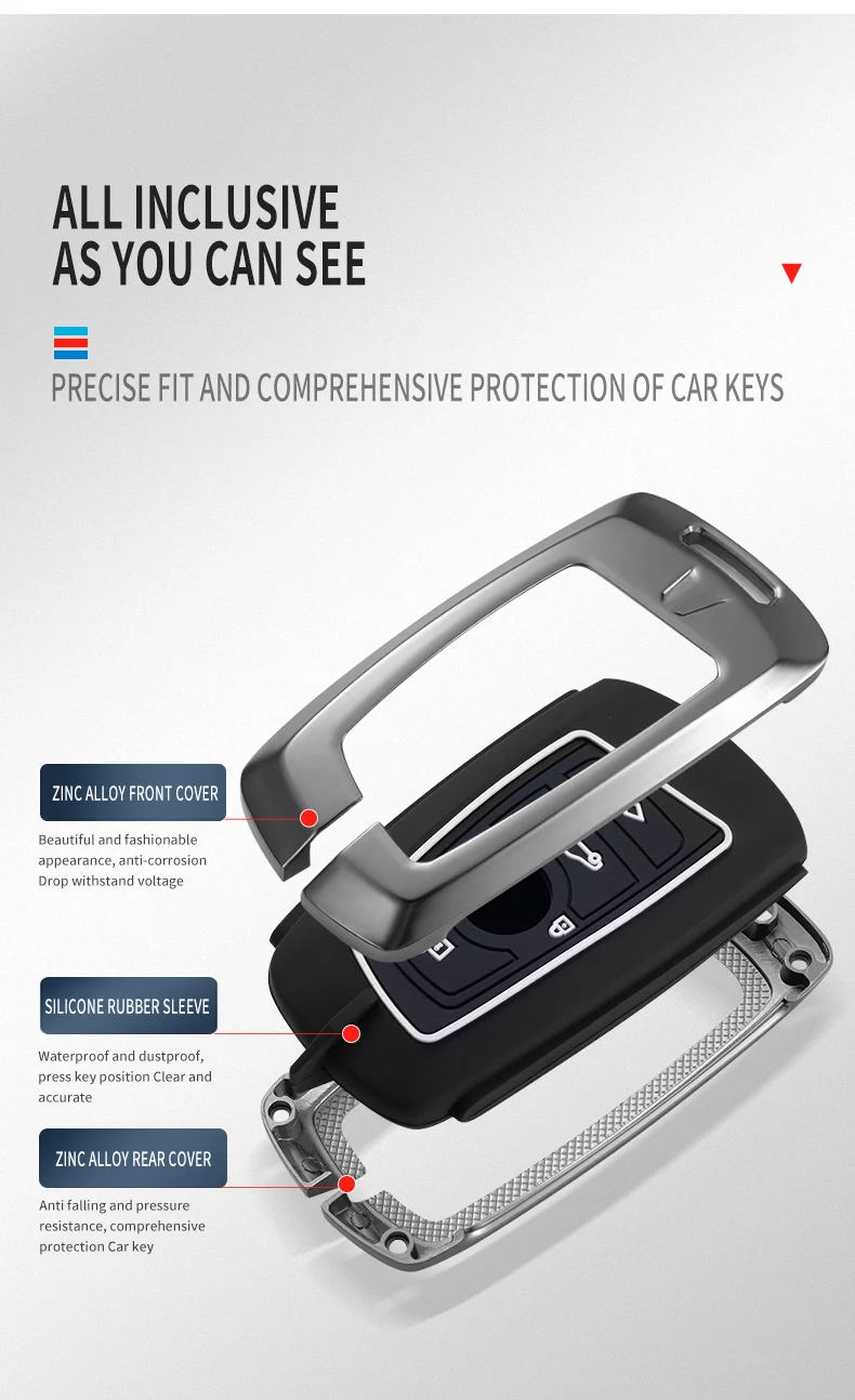 Copertura della cassa chiave dell'automobile per BMW 520 F10 F30 F18 118i 320i 1 3 5 7 serie X3 F25 X4 M3 M5 portachiavi borsa accessori Shell - Sa3363b82785249d193d19d39875275cb6