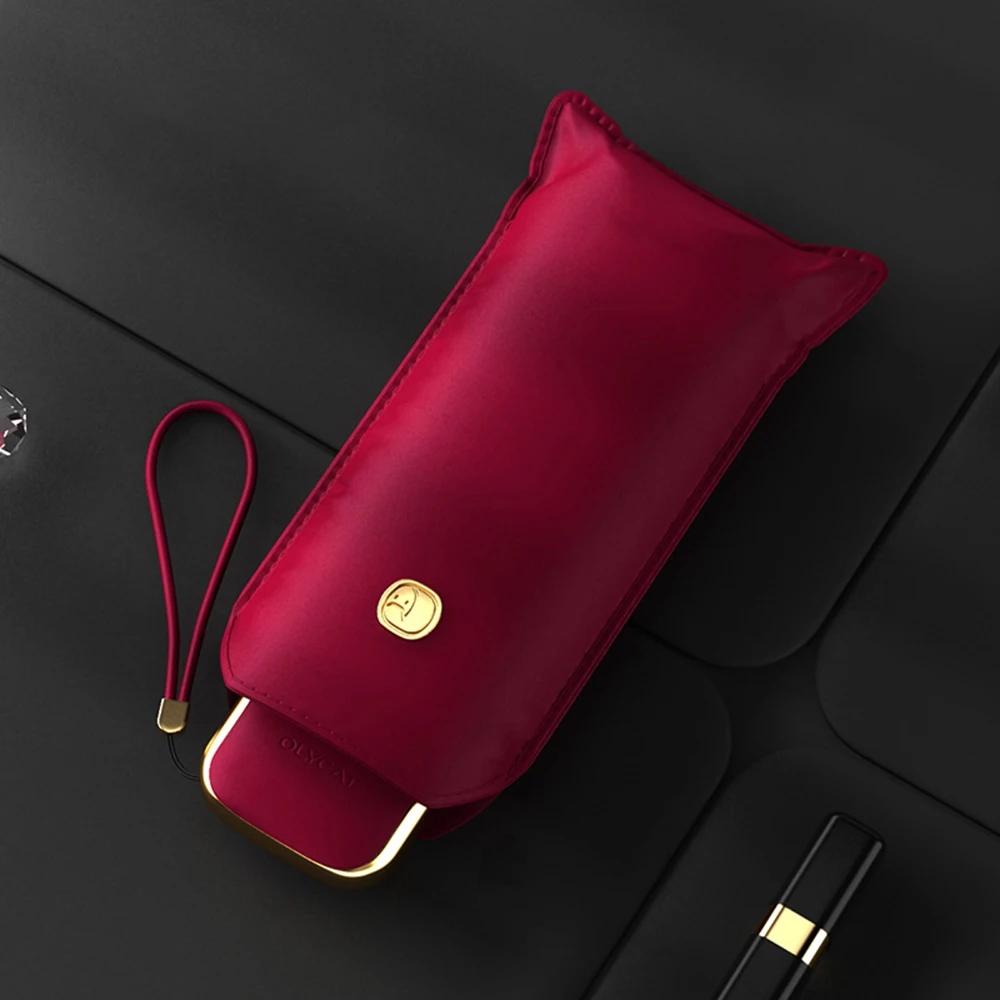 Flat Cute Mini Phone Umbrella for Women Portable Outdoor Pocket Sun Parasol Summer Shade Umbrellas for Girls