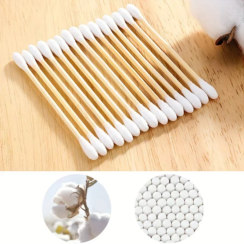 Double Ended Cotton Swabs Household Makeup Removal Ear Digging Hygiene Cleaning Cotton Swabs Disposable Round Head Cleaning 3
