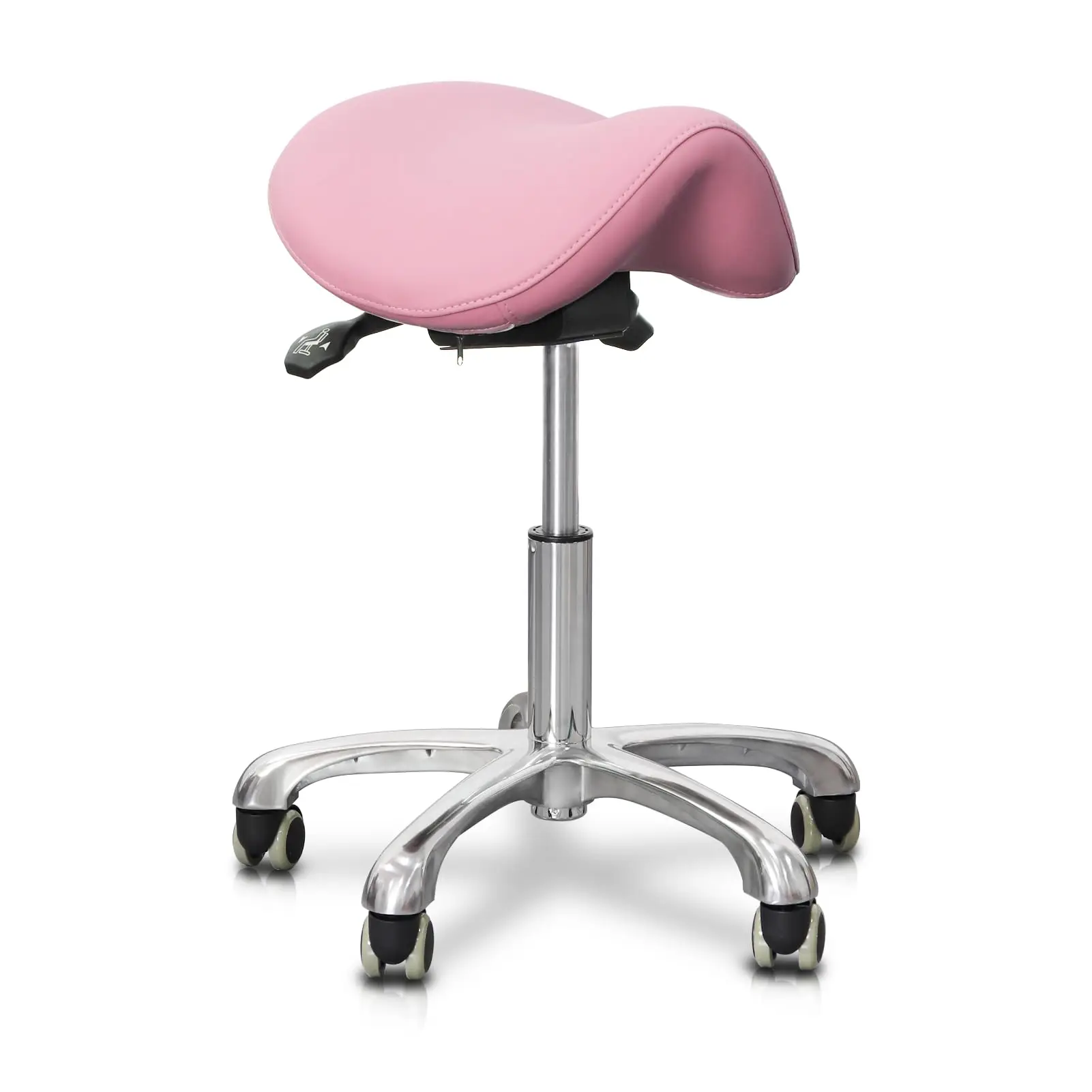 Foot Saddle Stool Cosmetology Shop Technician Spinning Lift Saddle Stool Dental Stool with Backrest Solid Swivel Chair Wholesale