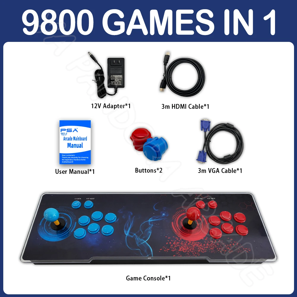 9800 in 1 For Pandora Saga DX Plus Box Game Arcade Console