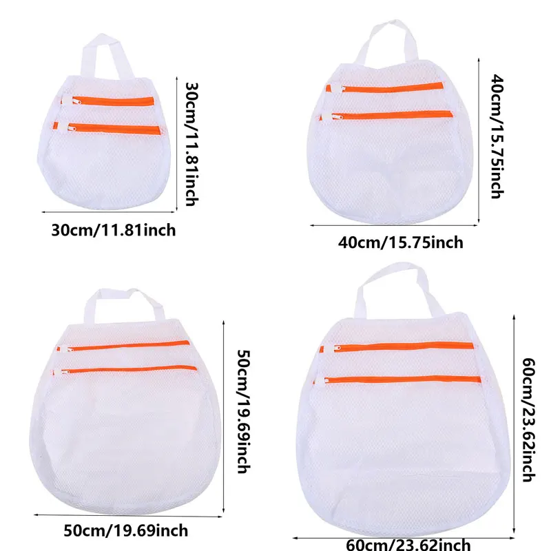 1PC Large Capacity Storage Hanging Bags Double Layer Zipper Underwear Washing Laundry Bag Multifunctional Wardrobe Organizer 5