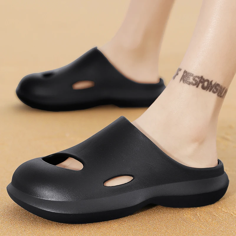 

Men's Closed Toe Clogs Shoes Summer Comfort Breathable EVA Platform Half Slippers for Men Casual Beach Shoes Male Slides Shoes