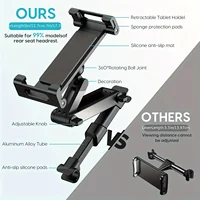 Universal Car Headrest Tablet Mount for IPads, and Cell Phones - Hands-Free Entertainment for Backseat Passengers - Image 4