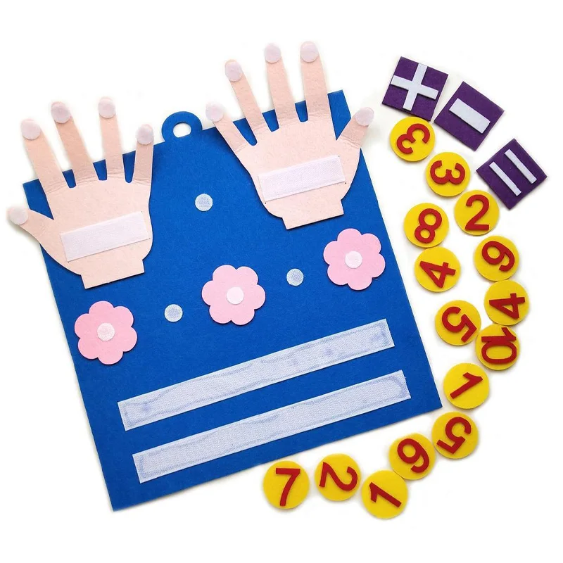 Montessori-Inspired Felt Finger Numbers for Early Learning and Cognitive Development