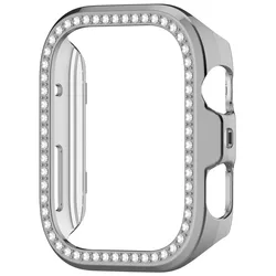 Bling Double Row Diamond Crystal Protective Watch Case & Band for Watch Fit5 (Plating Silver)