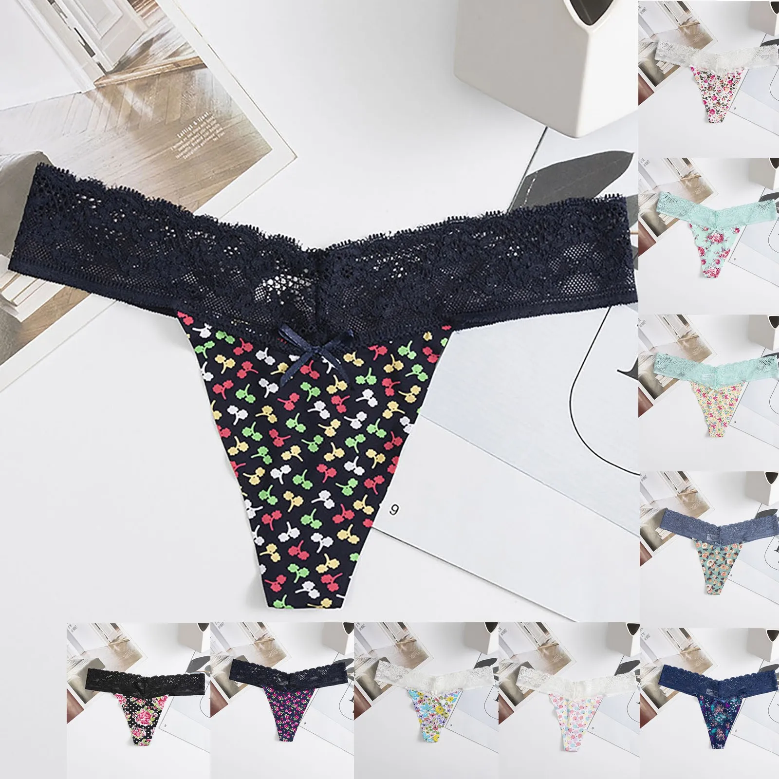 Sous-vêtements transparents taille basse pour femmes