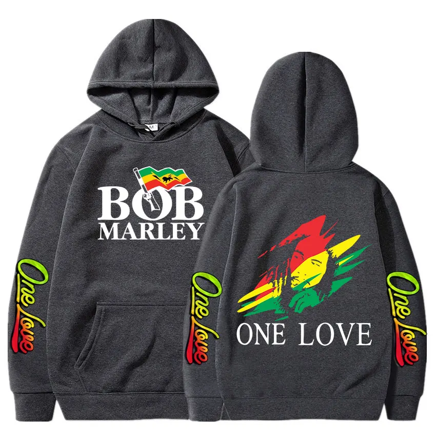 Rapper Bob Marley Hoodies Legend Reggae One Love Hooded Sweatshirts Men Women Fashion Long Sleeve Oversized Pullovers Streetwear 6