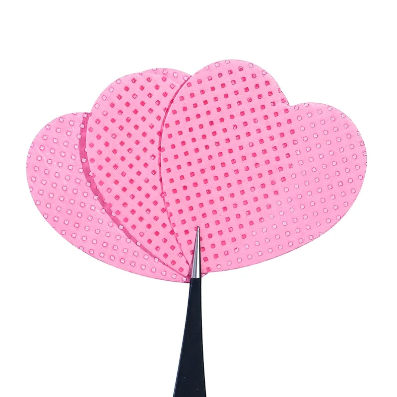 200Pcs Lint-Free Nail Polish Remover Cotton Wipes Heart Shaped UV Gel Tips Remover Cleaner Paper Nails Polish Art Cleaning Tools