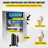 VEVOR Soft Serve Ice Cream Machine for home,3.4 Gal/H Commercial Machine,Single Flavor Ice Cream Maker,1200W Countertop 4