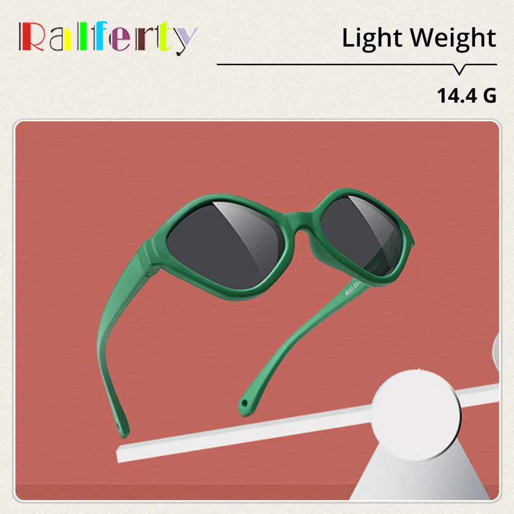 Ralferty 0-3 Year Retro Diamond Kids Sunglasses Child Baby Pink Anti-glare Eyepieces Polarized Sunglasses Infant Summer