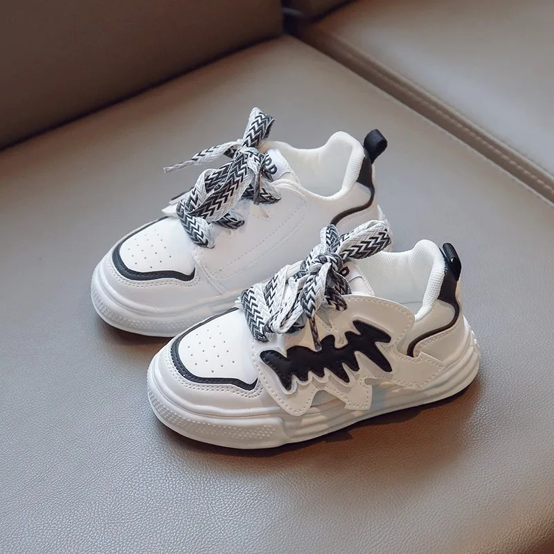 

CAPSELLA KIDS Boys Spring Autumn Breathable Lace-Up Casual Shoes Fashion Sneakers Children Girls Flat Sports Shoes Size 26-36