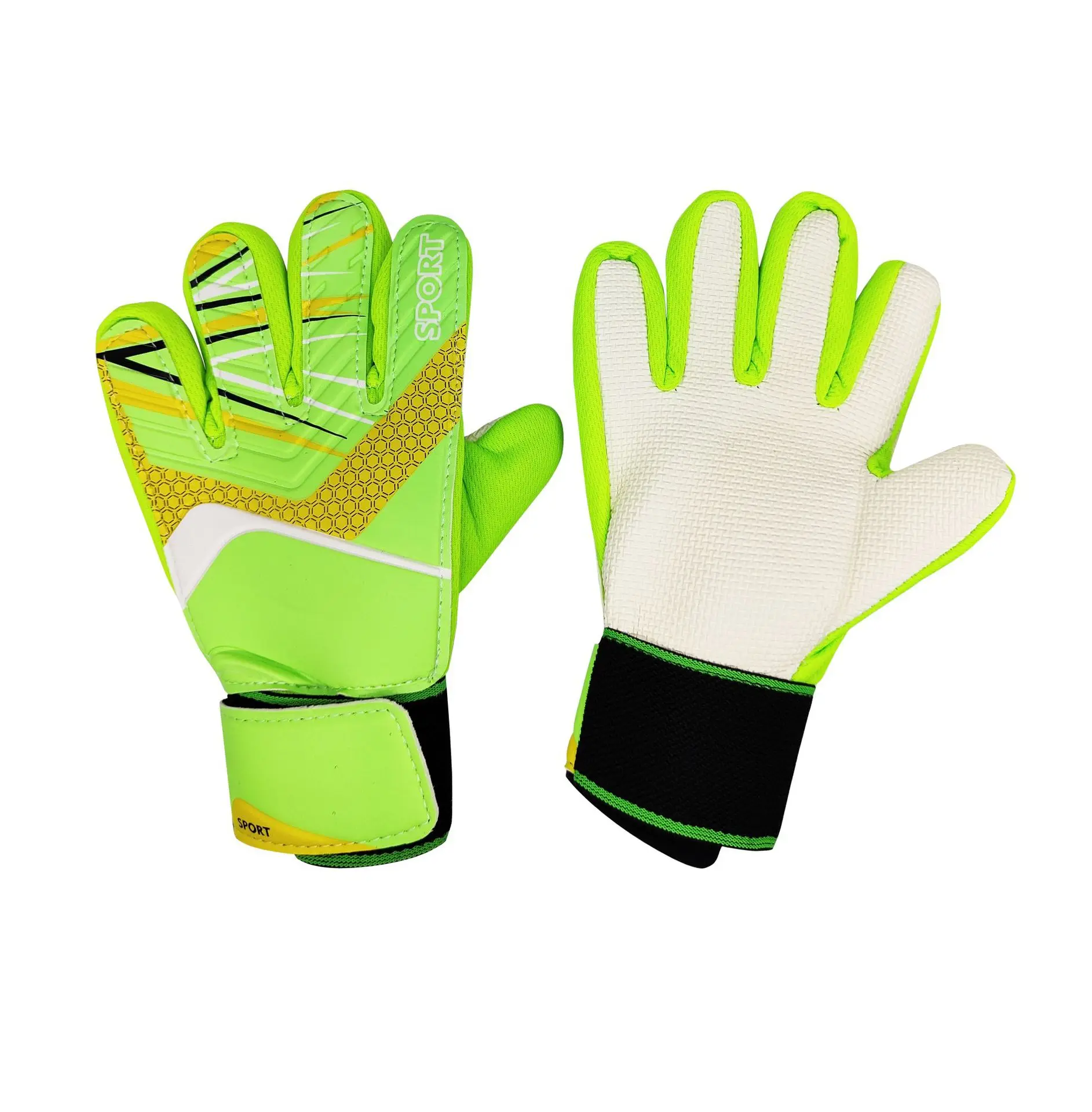Kid's Soccer Goalkeeper Gloves guantes de portero for Children 5-16 Years Old Soft Goalkeeper Gloves Size 5/6/7