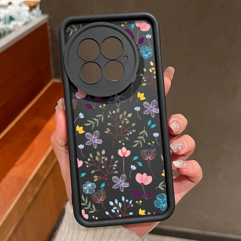 Luxury Floral Print Shockproof Silicone Phone Case with Bumper Protection