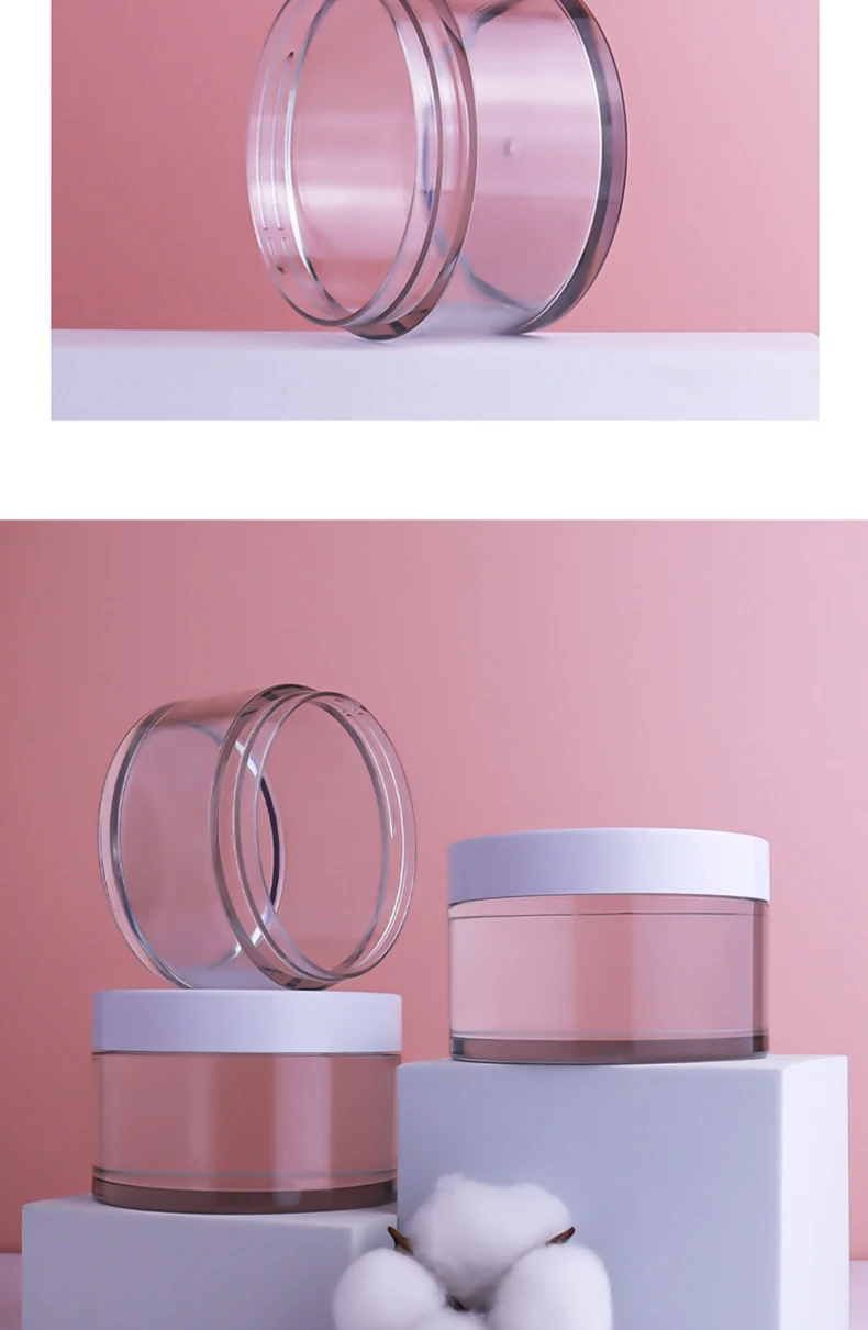 120/150ml Haustier klar Creme Glas Verdickung Kunststoff nachfüllbare Feuchtigkeit creme Lotion Maske DIY Duft Kerze Behälter Hautpflege – Detail 3