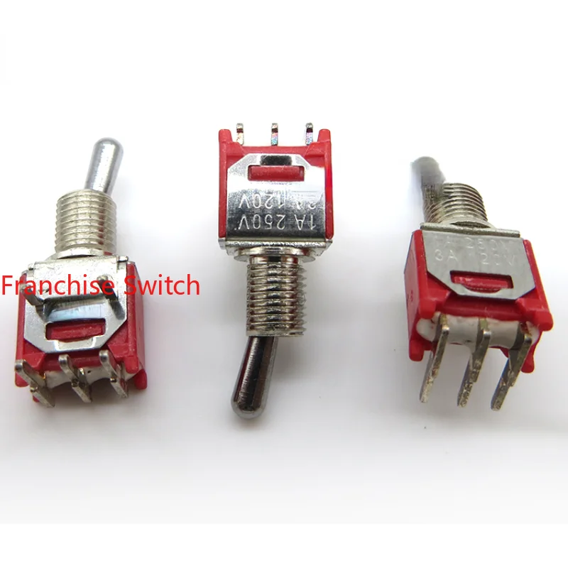 10PCS Shake Your Head Q2221 2MD1 Toggle Switch 3-pin And 2-gear Bent Foot