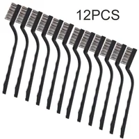 12PCS 7inch Mini Steel Brass Wire Brush Paint Rust Remover For Industrial Devices Surface/Inner Polishing Cleaning Brush 1