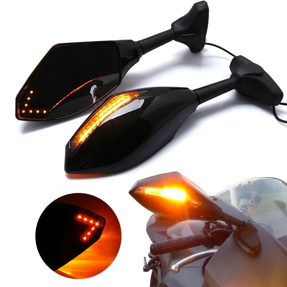 Specchietti Retrovisori Da Corsa Con Indicatori Di Direzione Led Per Triumph Daytona 675/R Tt600 Trophy 1200