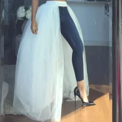 2022 White Custom Made for Dresses Black Detachable 3 Layers Elastic Waist Long Wedding Accessorories Handmade for Bridal Skirt