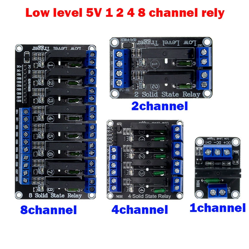5v 1 2 4 8 Channel Ssr G3mb202p Solid State Relay Module 240v 2a