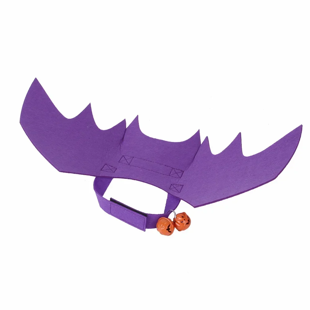 thumbnail image 1 of Ropa para mascotas pequeñas de Halloween, sombrero, alas de murciélago, disfraz divertido para gato, perro, ala artificial con cascabeles de calabaza, suministros para Halloween, 1 of 5