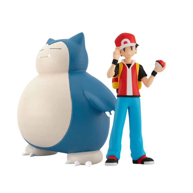 

Original In Stock Bandai Pokemon Scale World Kanto Red and Snorlax Figure Set Reissue Anime Figure Collectible Model Toys